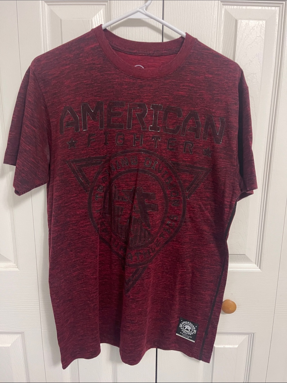American Fighter Men's Maroon Heather Graphic Short-Sleeve Tee
